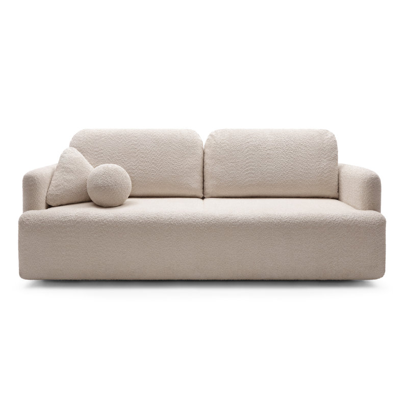 Beilul 3 Seater Fabric Sleeper, Beige