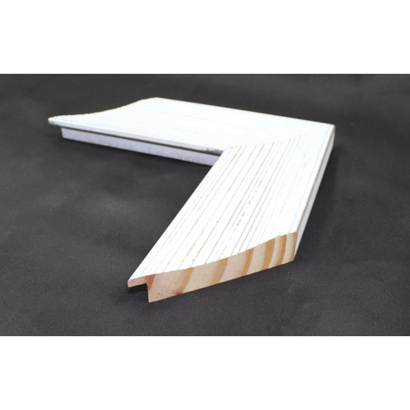 Bloodworth Solid Wood Flat Mirror, 35" H x 59" W, White