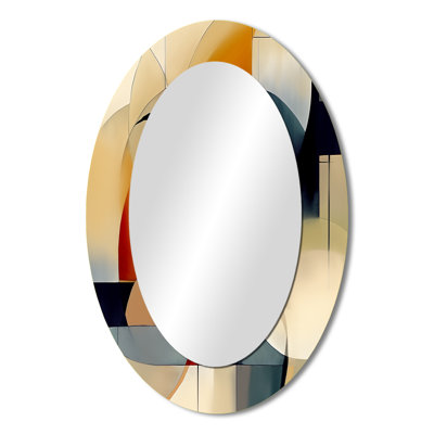 Exploring Abstracted Patterns I - Modern Oval Wall Mirror