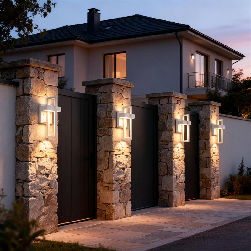 LED Outdoor Wall Sconces, White