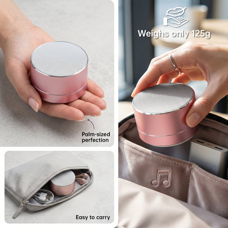 Compact Portable Bluetooth Speaker With 360° Sound And 8-Hour Playtime