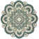 Novelty Floral Area Rug In Ivory / Blue