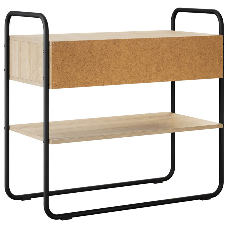 Console Table, 75cm H x 100cm W x 40cm D, Sonoma Oak / Black, Sonoma Oak