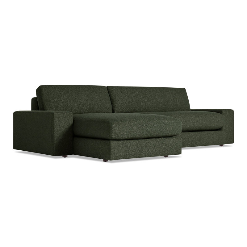 Esker Chaise Sectional, Kelso Blue Polyester, Left Hand Facing