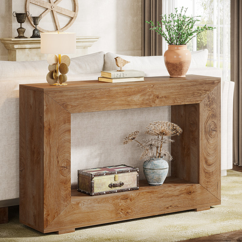 Breisch 47.2'' Console Table, Natural Wood