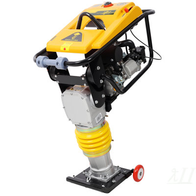 7HP Gas Engine Powered Tamper Rammer Jumping Jack Compactor,Walk-Behind Jumping Jack Compactor Gas Powered Rammer ,196CC Engine Tamper for Concrete & Soil