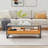 Marialana 2 Tier Glass Top Coffee Table with Storage and Display Cubbies
