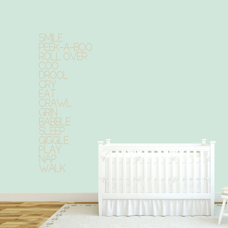 Décalcomanie murale « baby words », Beige