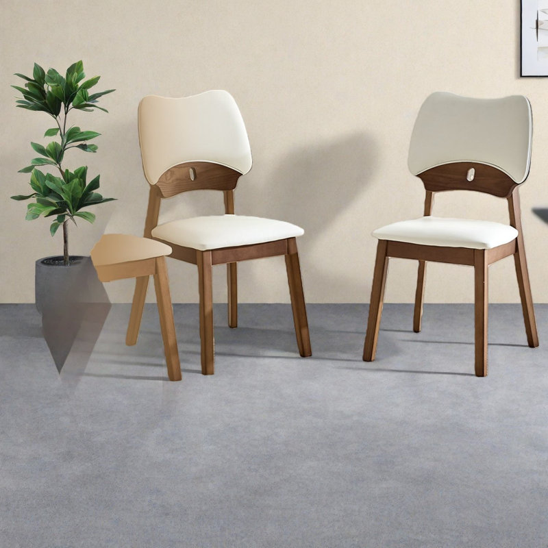 Comfortable Dining Chairs, Solid Wood Pu Modern Set For Kitchen Home
