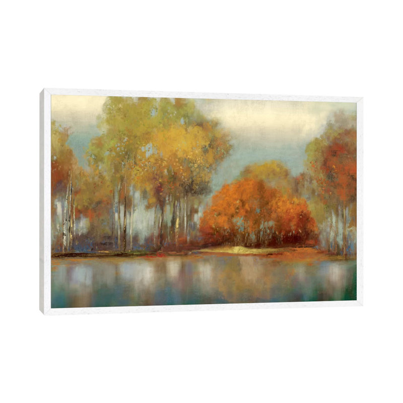 Reflections I 1 Piece Painting on Canvas, 152.5 cm H x 101.5 cm W, White Framed Canvas