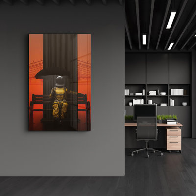 Élégante peinture murale en verre trempé de 13,8 po x 21,7 po | 100% verre trempé, épaisseur: 0,16 pouce | Imprimé UV pour des couleurs éclatantes | Parfait pour la décoration intérieure, le salon et les espaces de bureau