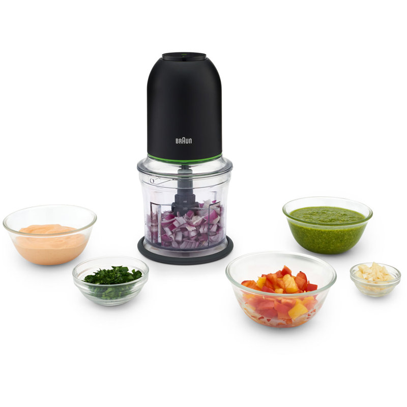 Compact Black and Clear Variable Speed Mini Food Processor