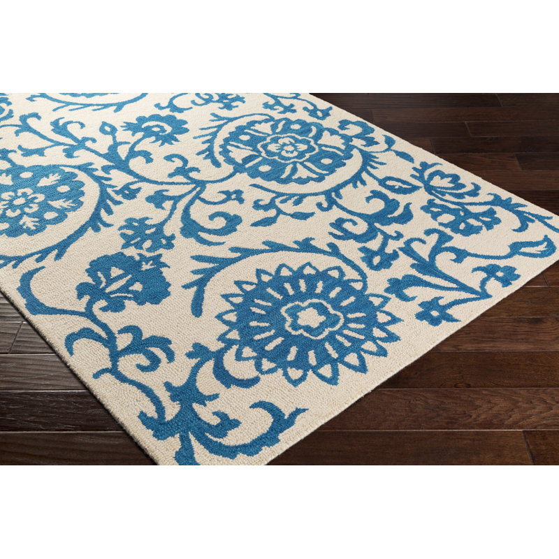 Aylor Wool Floral Indoor Rug, Rectangle 9' x 13'