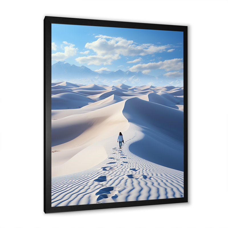 Snow Desert Winters Solitude - impression, Cadre photo noir, H 32 po x l 24 po x P 1 po