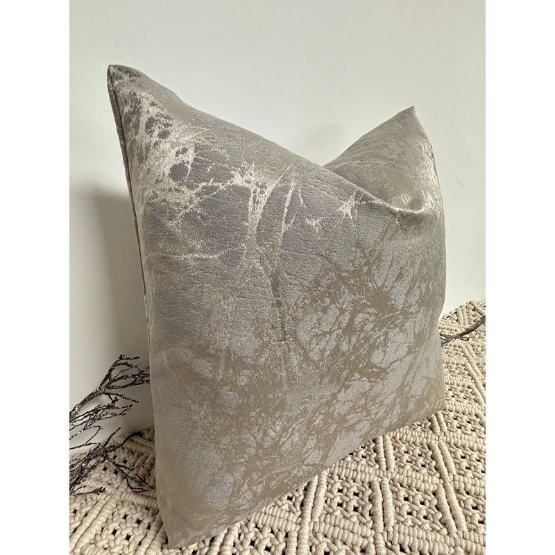 Abstract Square Cushion Cover, Silver Abstract