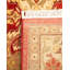 Tapis unique noué à la main beige / rouge Vernisha Mogul 4 pi 2 po x 5 pi 10 po