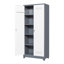 Armoires de rangement en métal gris avec portes verrouillables pour le rangement des outils, tablettes réglables, grandes cuisines, bureaux et magasins - 72 pouces, cadre interne renforcé, longue durée de vie, tringles de suspension, caractéristique