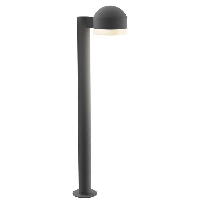 Reals LED Bollard Light, 29.75" H x 5" W x 7.75" D, Gray