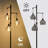 64.17'' Black LED Tree Floor Lamp with USB