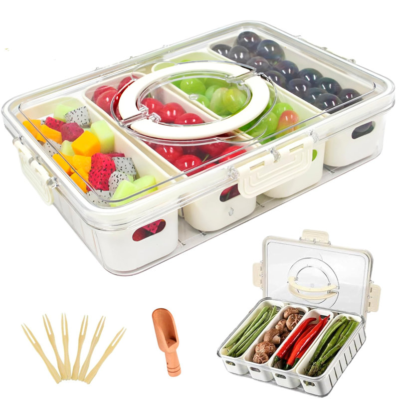 Divided Serving Tray with Lid