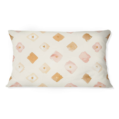 Motif triangulaire bohémien pêche II - coussin bohème