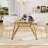 rectangular glass dining table, suitable for 1-8 people, modern style home kitchen dining table, equipped with sturdy metal table legs,suitable for dining room,living rooms, offices, Gold-2146335117