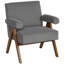 Chaise d'appoint avec siège large et accoudoirs rembourrés-1938468194