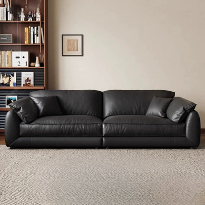 Light Luxury Black Retro Living Room Sofa