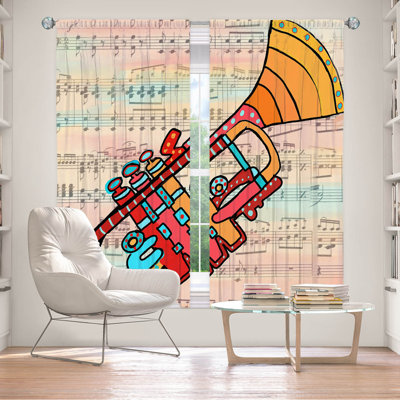 Paire de rideaux obscurcissant avec passe-tringle Delaughter Room