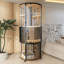 Maison de chat cylindrique avec cadre en acier au carbone