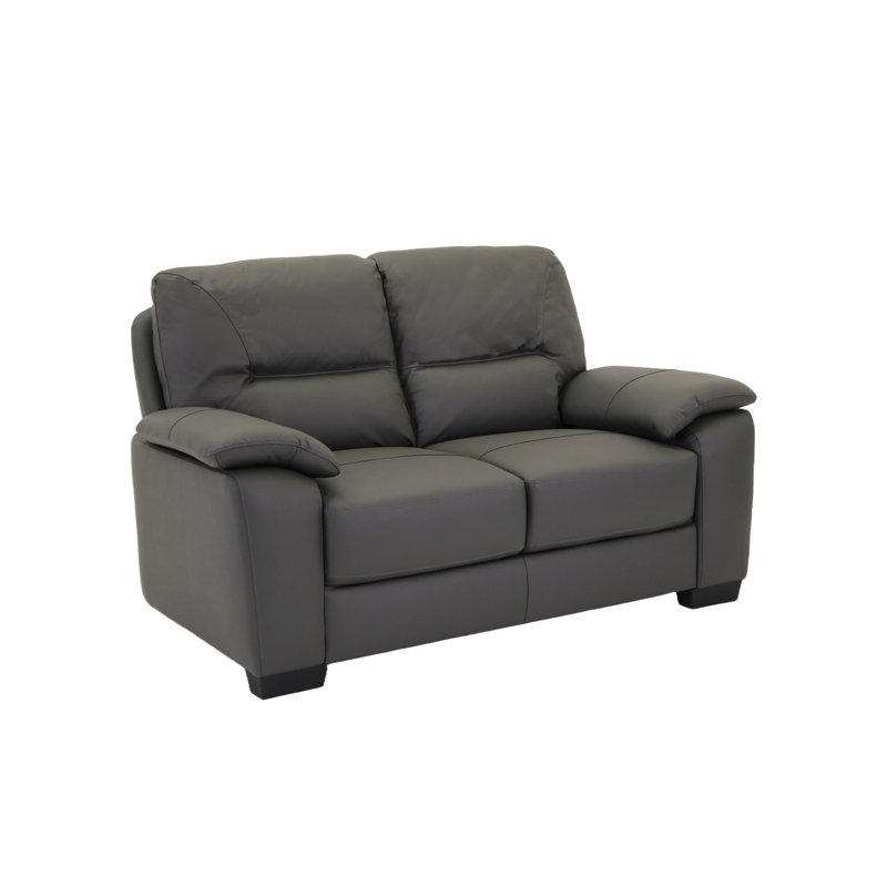 Nafissa 3 Seater or 2 Seater Genuine Leather Sofa, Grey, 2