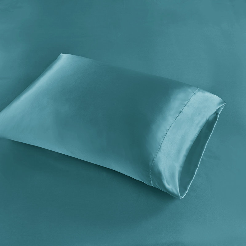 Teal Satin Standard/Queen Pillowcases Set of 2