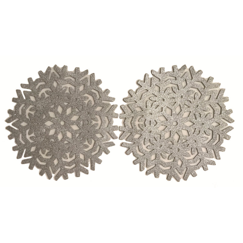 SNOWFLAKE glitter Siobhan Placemats, Grey