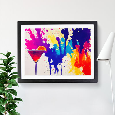 Cocktail Paint Splash Vol.1 Abstract - Framed Print