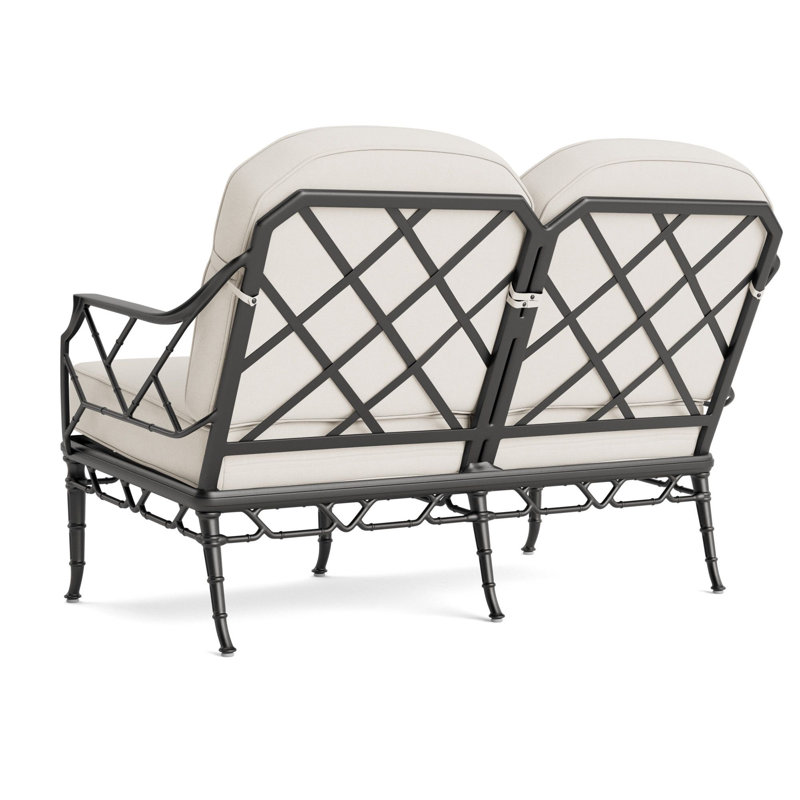 Calcutta Outdoor 2 - Seat Loveseat, Fusion Natural, Textured Pewter