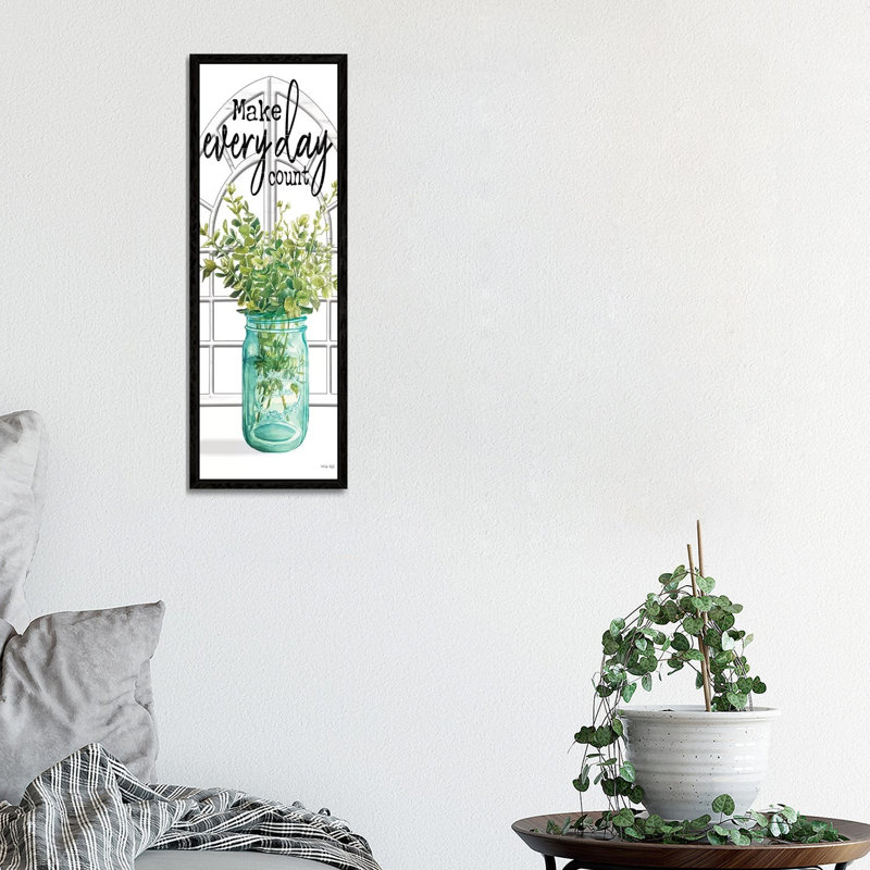 Make Every Day Count by Cindy Jacobs - Panoramic Print on Canvas, 91.44cm H x 20.32cm W x 3.81cm D, Black Framed Canvas