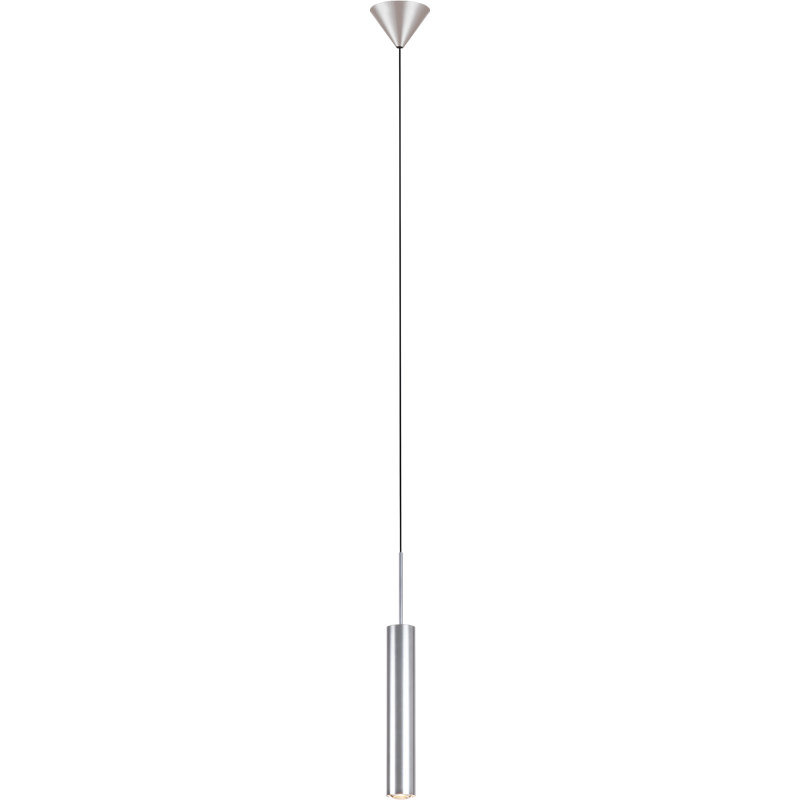 Luminaire suspendu à 1 lumière DEL Régionald, Aluminium brossé