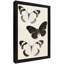 Art mural papillon noir, aquarelle encadrée de style rétro-706941860
