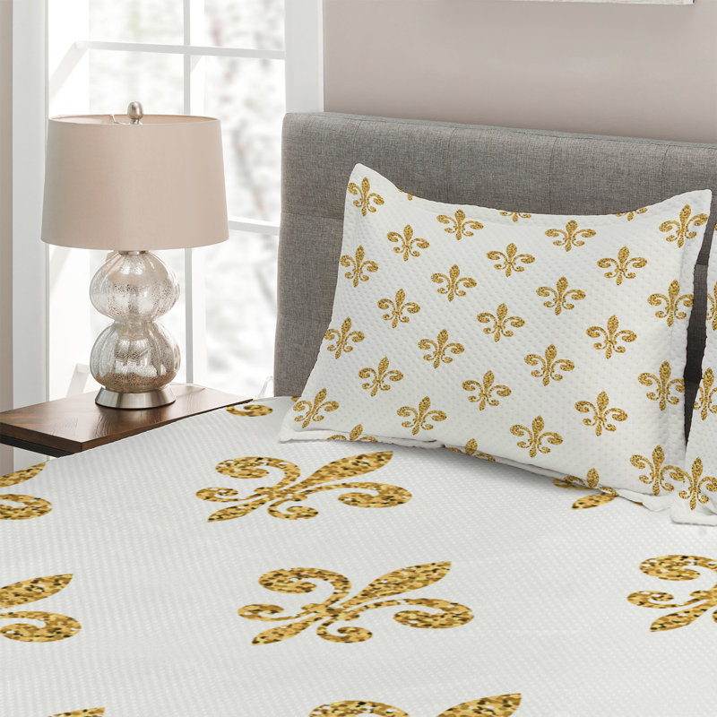 Eclectic Polyester Damask Coverlet