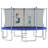 14FT Trampoline For Kids With Safety Inner Enclosure Net, Easy Assembly Round Outdoor Recreational Trampoline High Stability