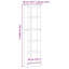 170cm H x 46cm W Metal Bookcase