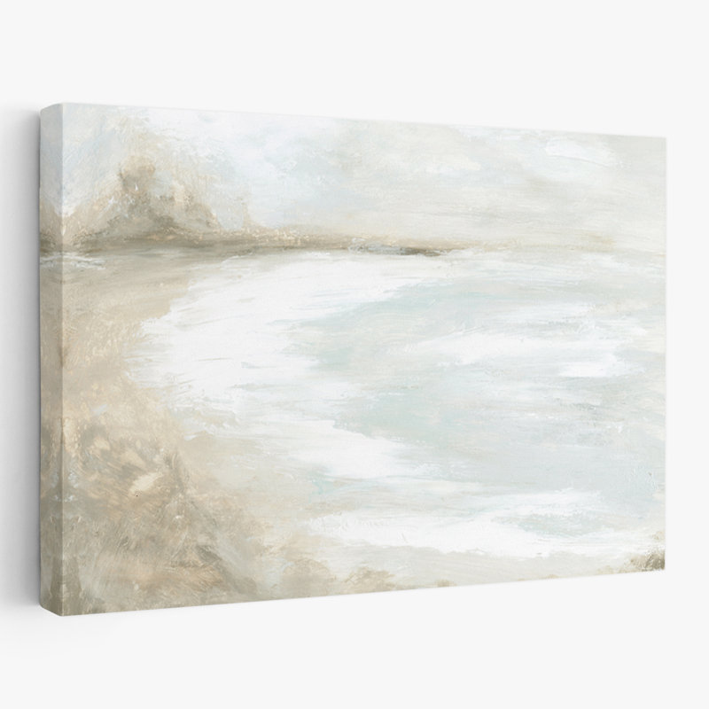 Brise - paysages côtiers, art blanc neutre, H 24 po x l 36 po