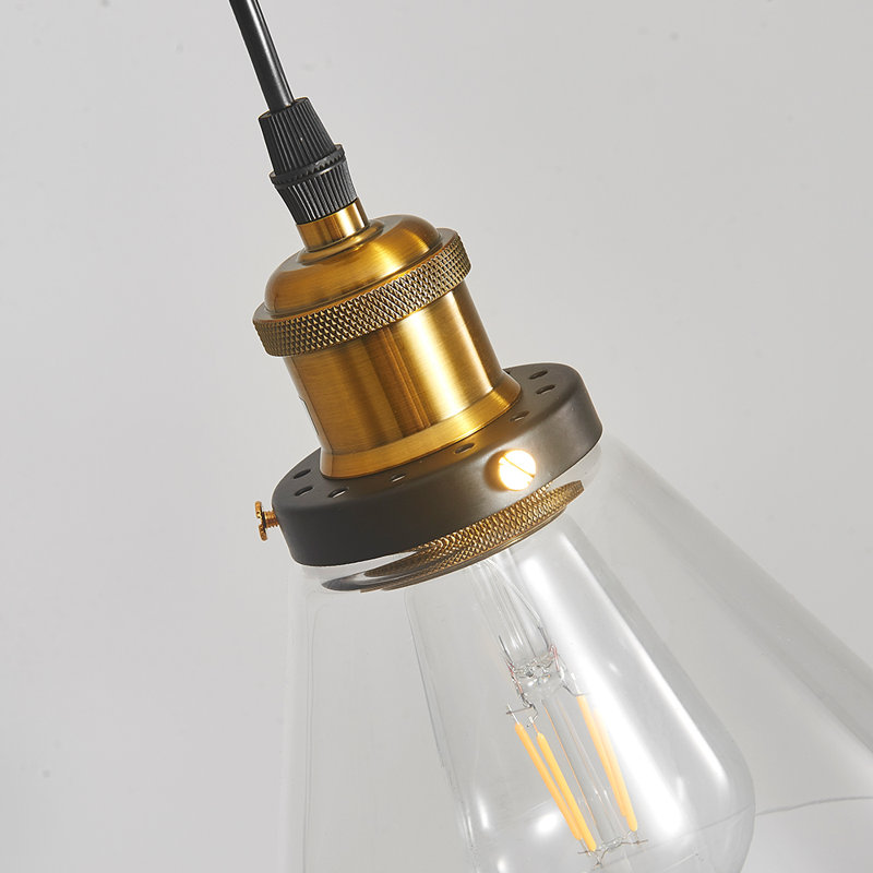 Betton 1 - Light Black/Gold/Clear Pendant