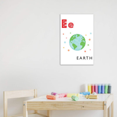 Alphabet Flash Card E - impression d'art graphique