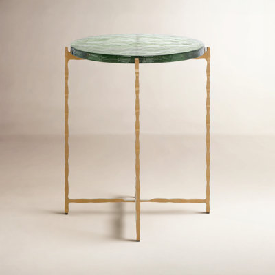 Morticia Glass End Table