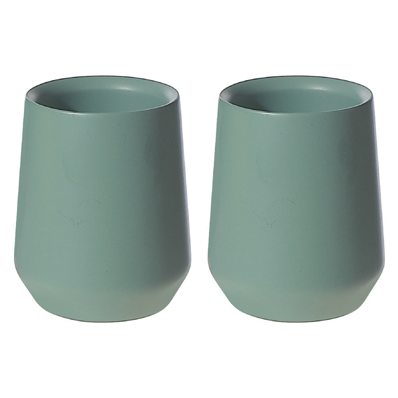 Ensemble de 2 verres en polyrésine, Vert