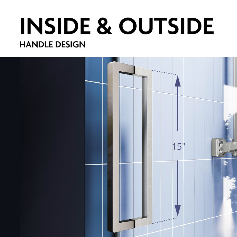 50" - 54" W x 75” H Frameless Single Sliding Glass Shower Doors | 3/8” Thickened Clear Tempered Glass | Leak-Proof | Durable Stainless-Steel Hardware | Adjustment Uneven Walls