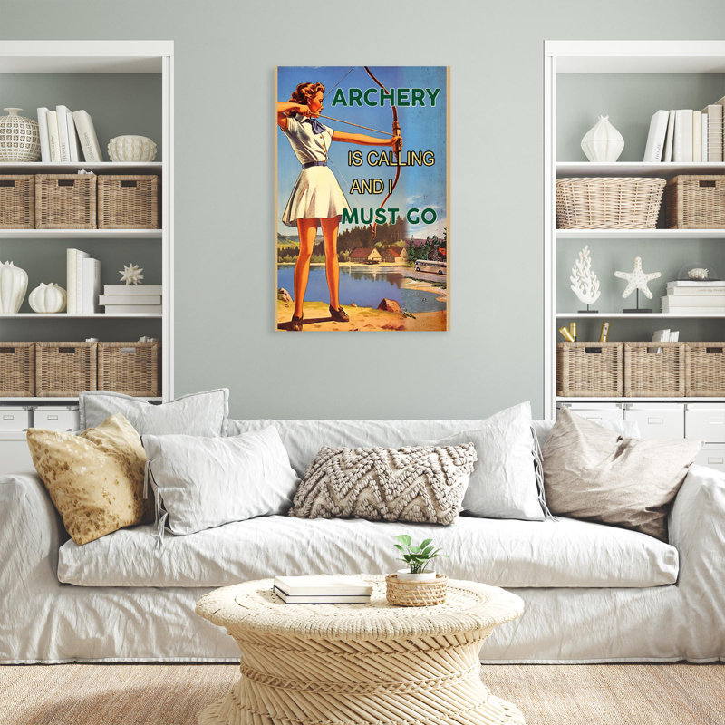 Beneccio Archery Is Calling And I Must Go - 1 pièce, impression sur toile tendue sur toile tendue, L 24 po x H 36 po