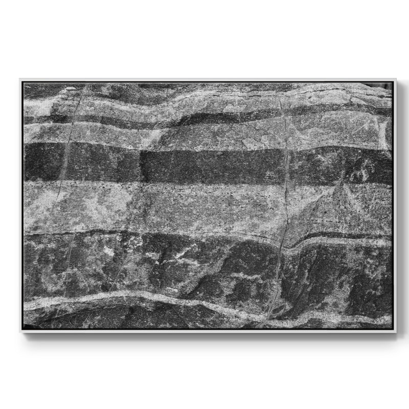 " Found Textures XI ", White Floater Framed Canvas, 27" H x 41" W x 2" D