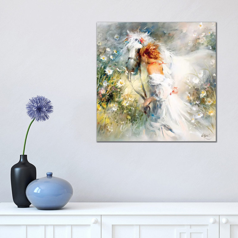 White Dream by Willem Haenraets - Wrapped Canvas Painting, 45.72 cm H x 45.72 cm W x 1.91 cm D